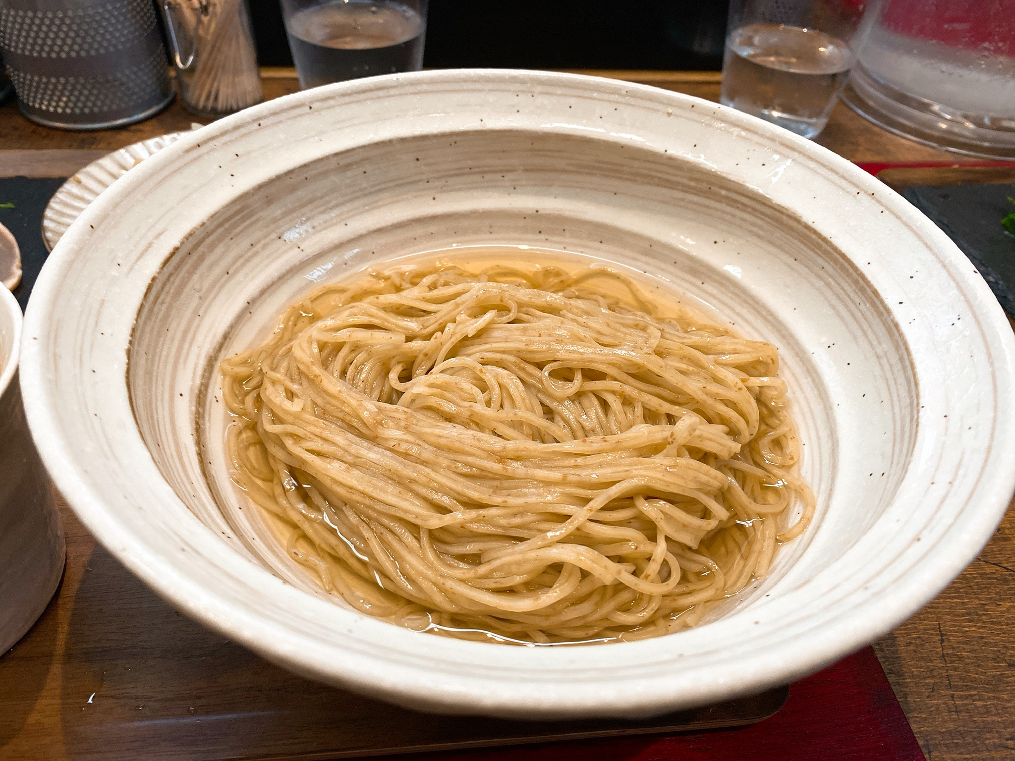 黒須の冷汁の麺の写真