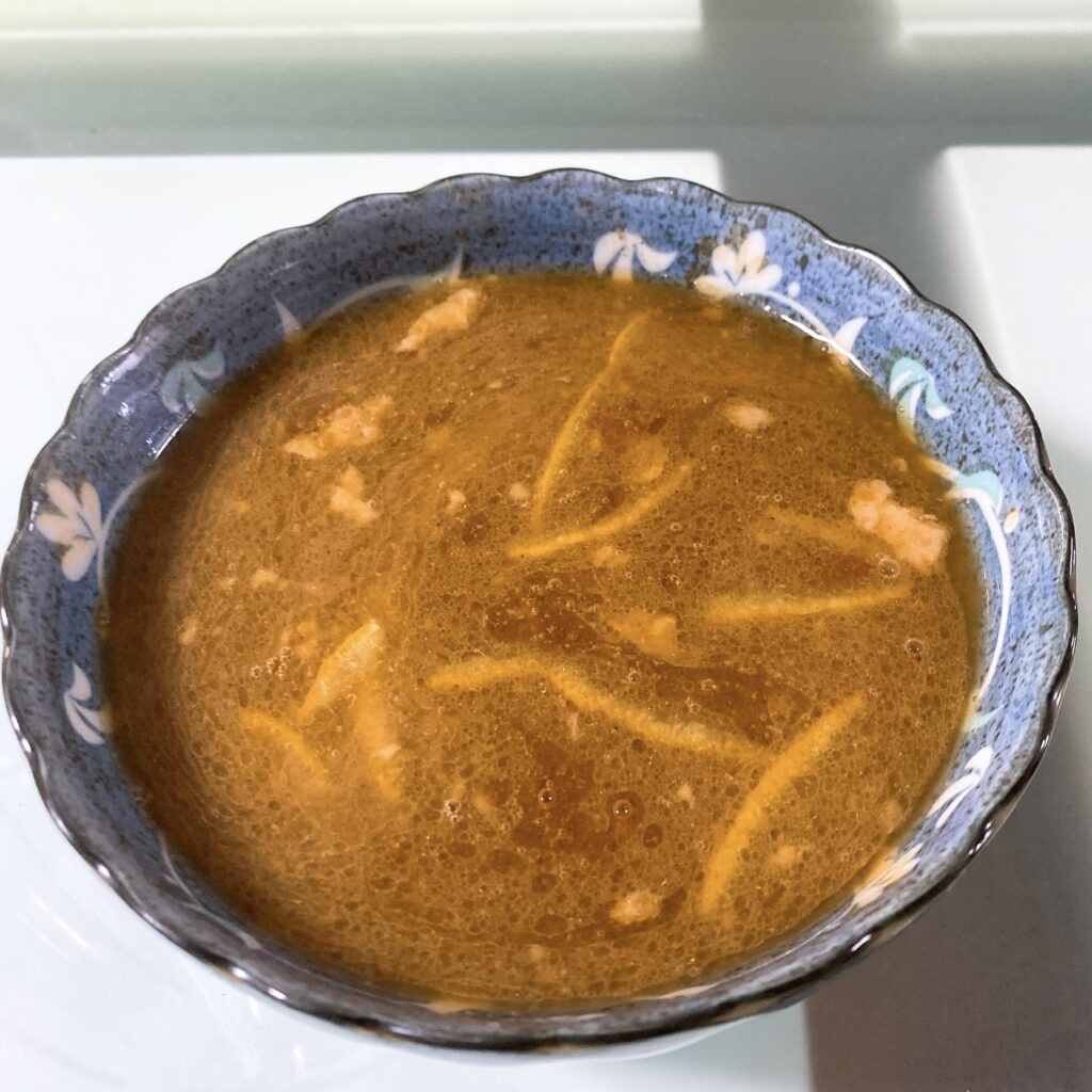 笹の宅麺のスープ