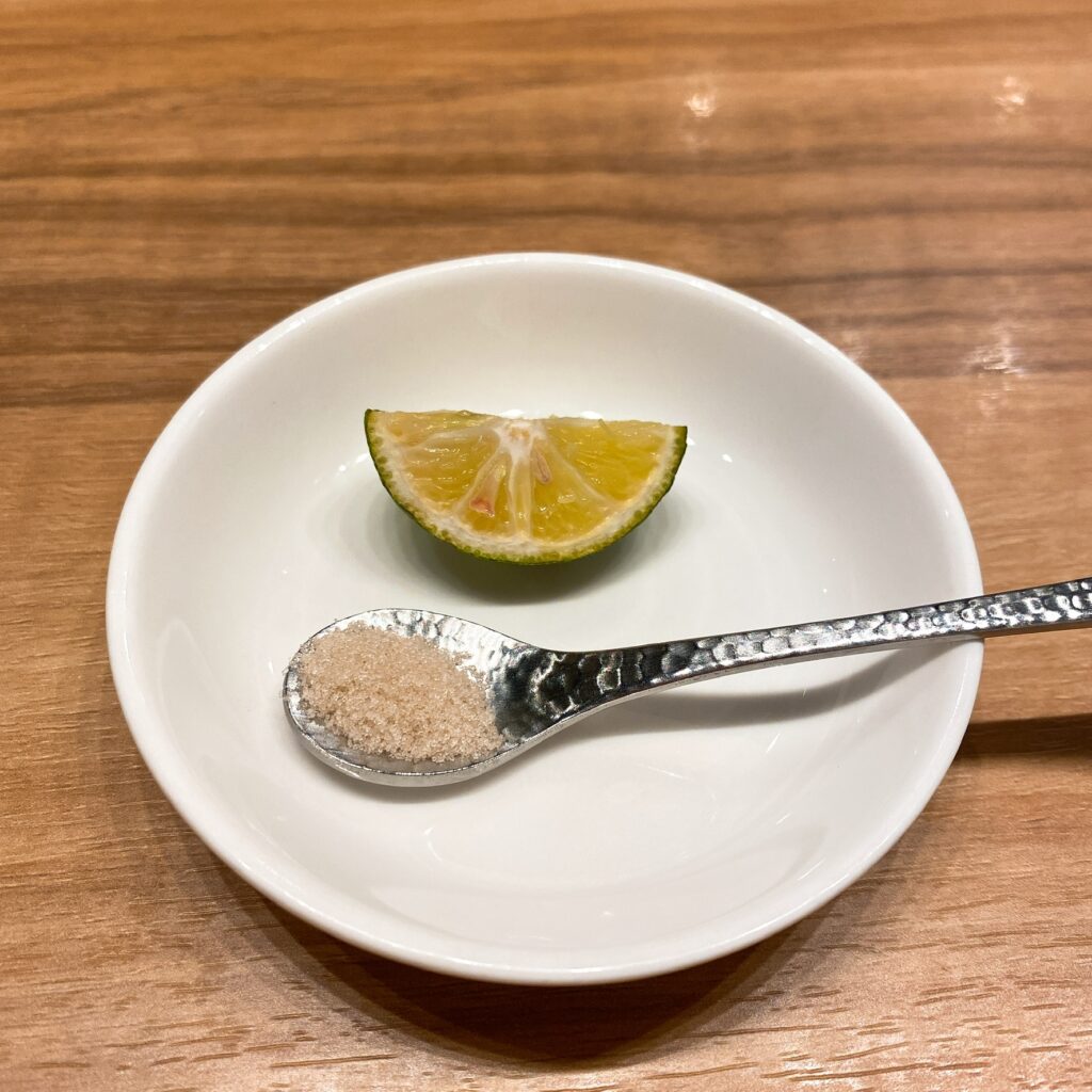 麺処ほん田の酢橘と塩