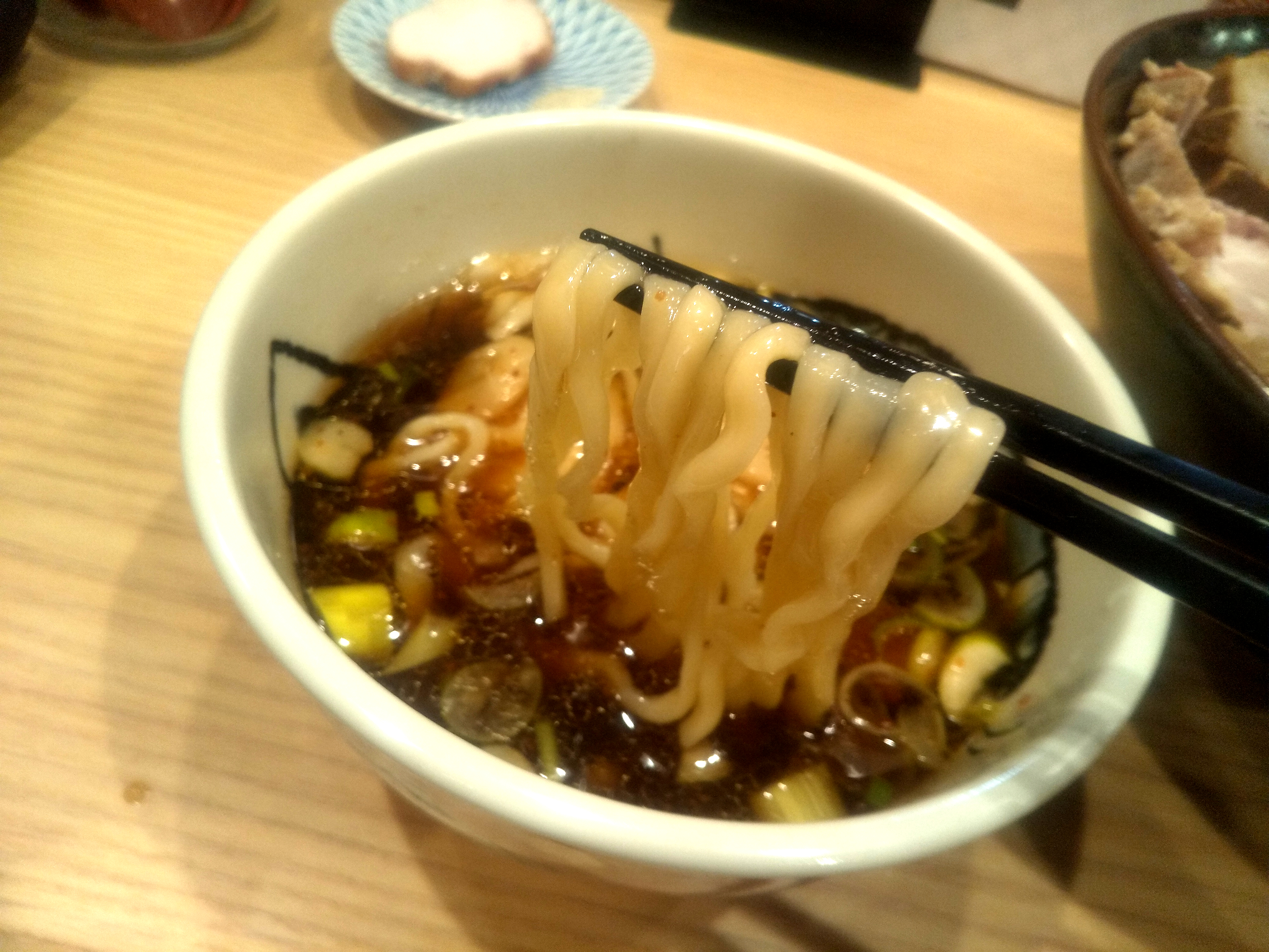 田むらのつけ麺スペシャルの麺リフト写真