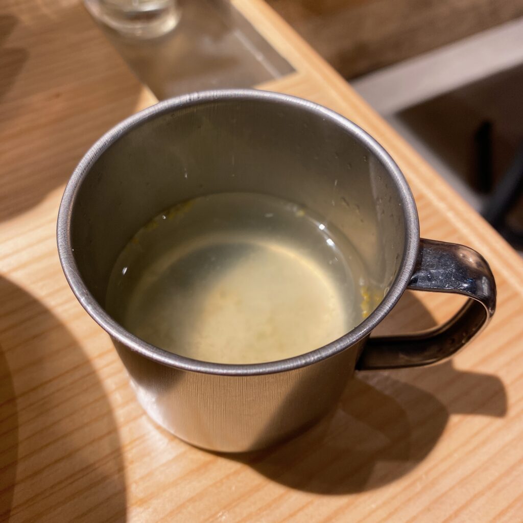 本田麺業のスープ割り