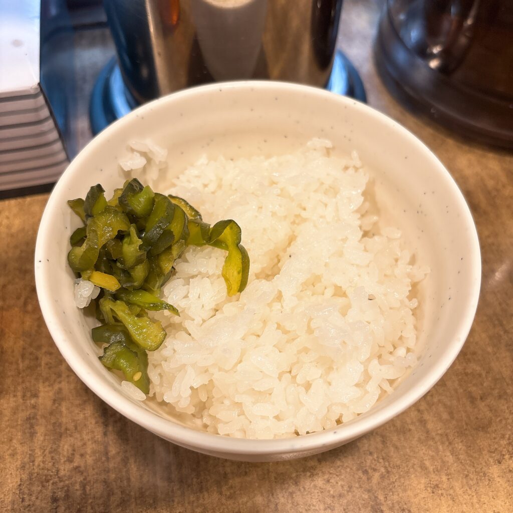ラーメン チョップの白米